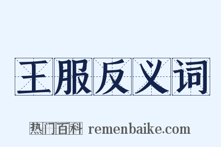 王服反义词是什么意思的图片